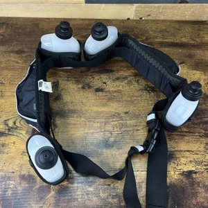 Nike Hydration 4 Bottle WaistPack Black/Grey/White Adult - Picture 1 of 12