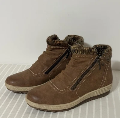 Spring Step Relife Cleora Ankle Boots Brown Vegan Women’s 41 EU Size 9.5-10 US - Image 1 of 4