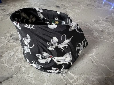 Vintage..MODA ROMA TIE..Black With mice Print..XC - image 1 of 4