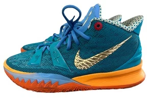 Size 9.5 - Nike Kyrie 7 Concepts Horus Orange-Ice/Teal , No Box, No Insoles - Picture 1 of 20