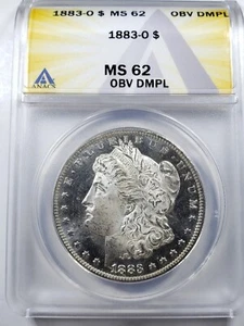 1883-O MORGAN SILVER DOLLAR ANACS MS62 Obverse DMPL - Picture 1 of 4