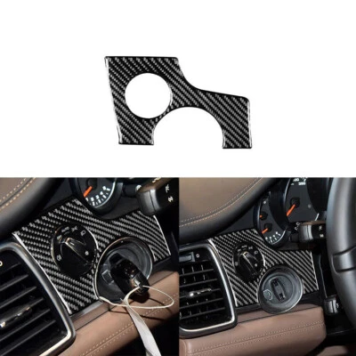 Cubierta decorativa de orificio de llave de fibra de carbono para Porsche Panamera 2010-2016 Foto 1 de 4
