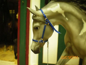 Jaapi ROYAL BLUE stock halter, CM fit Breyer Weather Girl, smaller Arabian Heads - Picture 1 of 1