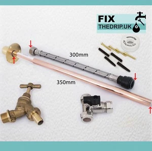 Kit de grifos de jardín exterior viene con brida de montaje en pared y accesorios - Imagen 1 de 5