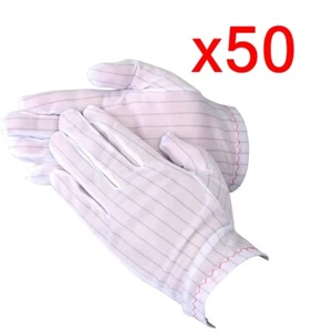 ESD antistatische Handschuhe 50 Paar, leitfähig gewebtes Polyester Computer funktioniert - Bild 1 von 4