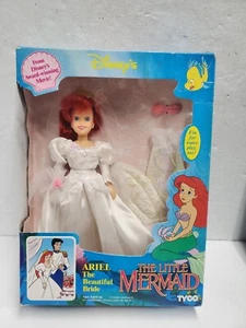Vintage 1991 The Little Mermaid Ariel The Beautiful Bride Doll TYCO MIB - Picture 1 of 12