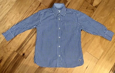 CREWCUTS BOYS BLUE CHECKERED BUTTON DOWN SIZE M (8) EXCELLENT COND LD3 - Image 1 of 4