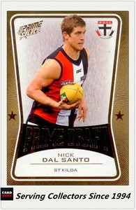 2013 Select AFL Prime Series Prime Draft Gold PD43 Nick Dal Santo (St Kilda)