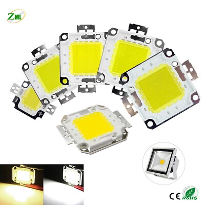 LED COB Chip 10W 20W 30W 50W 70W 100W White 12V-36V for Floodlight Super bright - Imagen 1 de 4