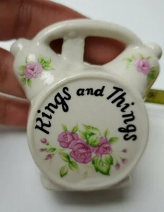 Rings and Things Vintage Made in Japan Trinket Dish 2.5" x 2.5" Little Flowers - Picture 1 of 5