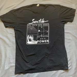 Sextile EBM Industrial schwarzes T-Shirt Erwachsene Größe Extra Large (XL) Baumwolle Heritage - Bild 1 von 3