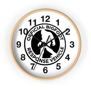 Official Bigfoot Response Vehicle  Wall Clock All Wood Frame Sasquatch Monster - Picture 1 of 19