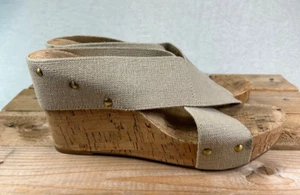 Lucky Brand Womens Miller Wedge Elastic Strap Sandals  Size 8 - Picture 1 of 9