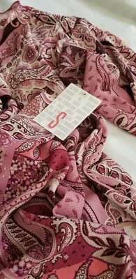 全新带标签 LuLaRoe 小号 💕 Dusty Rose 粉色花卉佩斯利 💕 Shirley 令人惊叹的独角兽  — 第 1/4 张图片