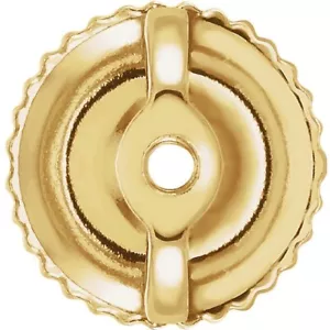 Ohrring Rückseiten Gewinde 14K massiv Gelb- oder Weißgold 6,4 mm Polsterqualität - Bild 1 von 5