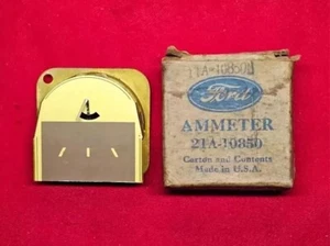 Vintage 21A-10850 Brass Battery/Amp Gauge 1946 - 1948 Ford Mercury - NEW - Picture 1 of 3
