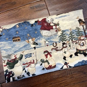 SSI Dashing Through The Snow- Teresa Kogut- Christmas Snowman Fabric 1.5 Yard - Picture 1 of 8