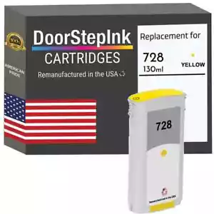 Cartuchos de tinta compatibles DoorStepInk para HP 728 amarillo 130 ml-EE. UU. - Imagen 1 de 5