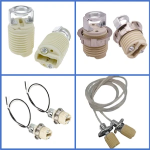 2x Lampenfassung G9 Porzellan Keramik Glühbirne Socket Höhle Halter Basis - Bild 1 von 26