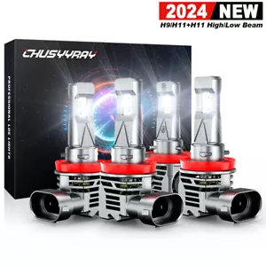 For Buick LaCrosse 2005-2013 6000K Headlight High/Low Bulbs Kit H11+H11 4X - Picture 1 of 13