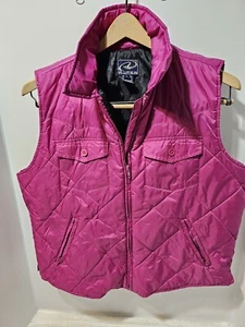 Roper Women's Fucshia Pink Full Zip Light Vest Size Large Poly Fill - Picture 1 of 3