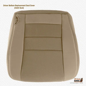2004 2005 Ford F250 F350 F450 XLT Crew -Driver Side Bottom Cloth Seat Cover Tan - Picture 1 of 11
