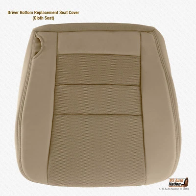 Ford F250 F350 F450 XLT 2004 2005 doble cubierta de asiento inferior de tela del lado del conductor bronceado Foto 1 de 4
