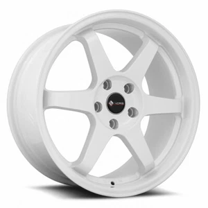17x8 Vors TR37 5x120 +35 White Wheels (Set of 4) - Picture 1 of 3