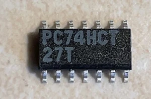 Philips PC74HCT27T Triple 3 Input NOR Gate - Lot of 2 - NOS - Picture 1 of 1