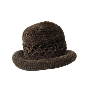 Sombrero cubo de ganchillo marrón para mujer adulto talla única sin marca - Imagen 1 de 9