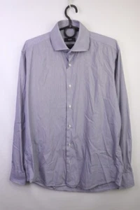 Hugo Boss Pink Stripped Barrel Cuffs Collared Long Sleeve Dress Shirt 39 15.5 - Picture 1 of 16