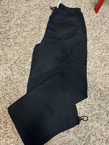 PINK Victoria's Secret Parachute Cargo Pants Womens Small Black Nylon NEW - Picture 1 of 4