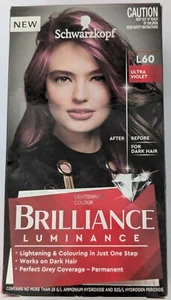 Schwarzkopf Brilliance Permanent Hair Colour Dye L60 ULTRA VIOLET FREE Post - Picture 1 of 3
