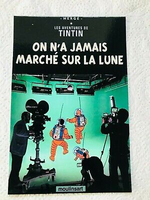 Carte Postale 15x10 Tintin Hommage A Herge Parodique Pastiche On A Jamais Marche • 1.99€