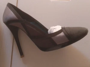 SCARPE DONNA ALTRAMAREA NR.37 TACCO 10 CON SCATOLO- SCAMOSCIATE GRIGIO-NERE - Foto 1 di 5