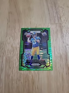 2023 Prizm STETSON BENNETT Neon Green Pulsar Prizm #358 Rookie RC LA Rams SP - Picture 1 of 10