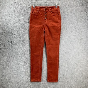 Copper Key Girls High Rise Corduroy Pants Size 12 Jeans Rust Orange Stretch - Picture 1 of 13