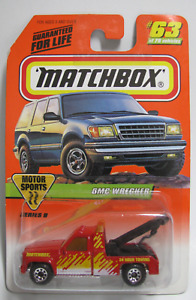 Matchbox 1998 Motor Sports Series 8 GMC Wrecker Red #63 of 75