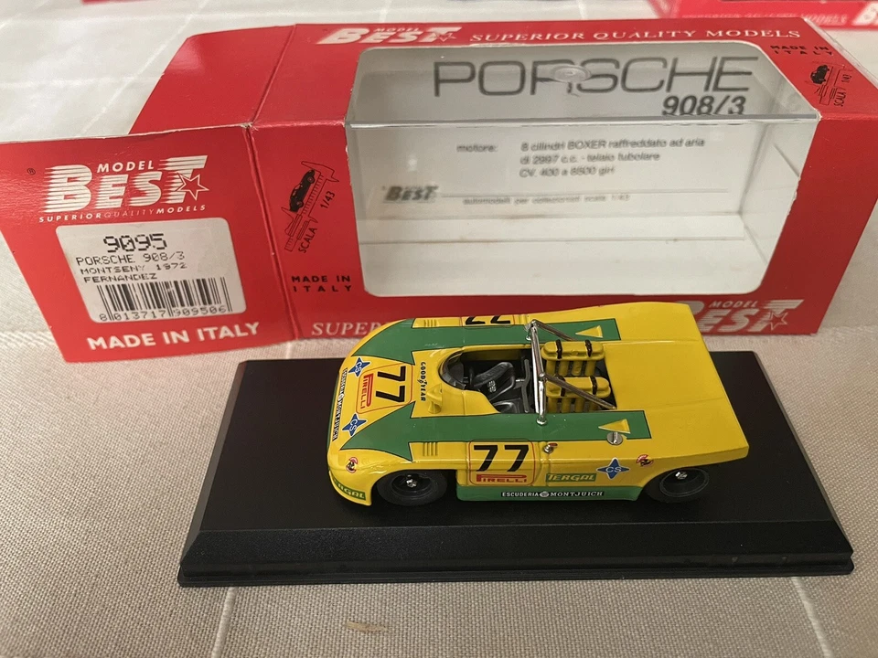 1/43 Porsche 908/3 #77, 1972 Montseny Hillclimb, Best 9095 - Image 1 of 1
