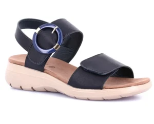 GRÜNLAND DEMA SA1943 - C9 SANDALI SCARPE DONNA FIBBIA STRAPPO ECOPELLE BLU - Imagen 1 de 5