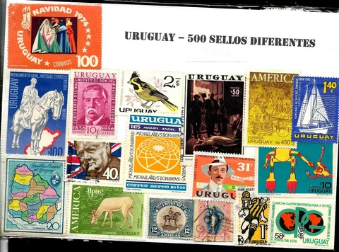 URUGUAY 500 DIFFERENT STAMP COLLECTION MNH/USED LOT SELECTED PACKET Cover