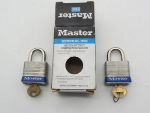 2ct Master Lock Padlock No 150  1 7/8" 2 Same Keys - Picture 1 of 3