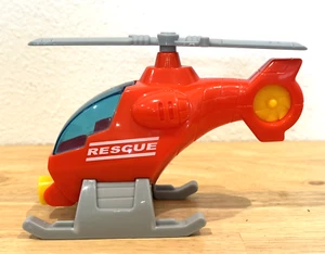 HELICÓPTERO DE COLECCIÓN HTF RARO JUGUETE HAP-P-KID NARANJA RESUCE - Imagen 1 de 7