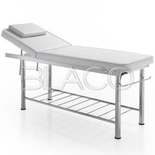 LETTINO MASSAGGIO PLANET 1 SNODO RIVESTITO IN ECO PELLE BIANCO PER ESTETISTA