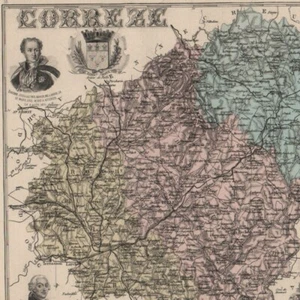 La Corrèze  - - Département Géographie France - Carte ancienne 1904 - Imagen 1 de 2