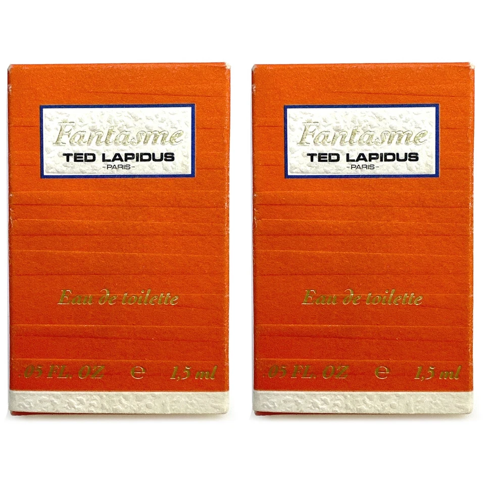 2 упаковки винтажная туалетная вода Ted Lapidus Fantasme Mini 0,05 унции духи для путешествий - Изображение 1 из 1