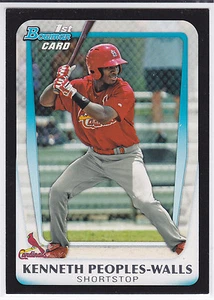 Kenneth Peoples-Walls St. Louis Cardinals 2011 Bowman Draft Prospects Card - Picture 1 of 1