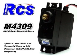 RCS Model M4309 RC Metal Gear High Torque R/C Hobby Standard Servo SS824 - Picture 1 of 5