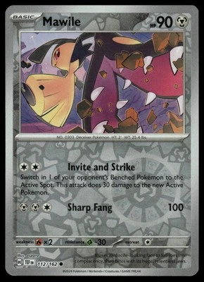 SV05: Temporal Forces #112/162 Mawile Reverse Holo - Image 1 of 2