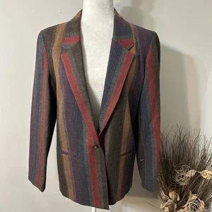 Chaqueta Blazer De Colección York Fair For Seiferts Mujer Multicolor Mezcla Lana Forrada Talla 14 - Imagen 1 de 10